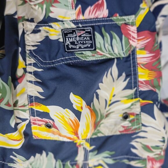 American Living Board Shorts Mens XL Swim Lined Trunks Surf NICE Hawaiian Print - Picture 14 of 16